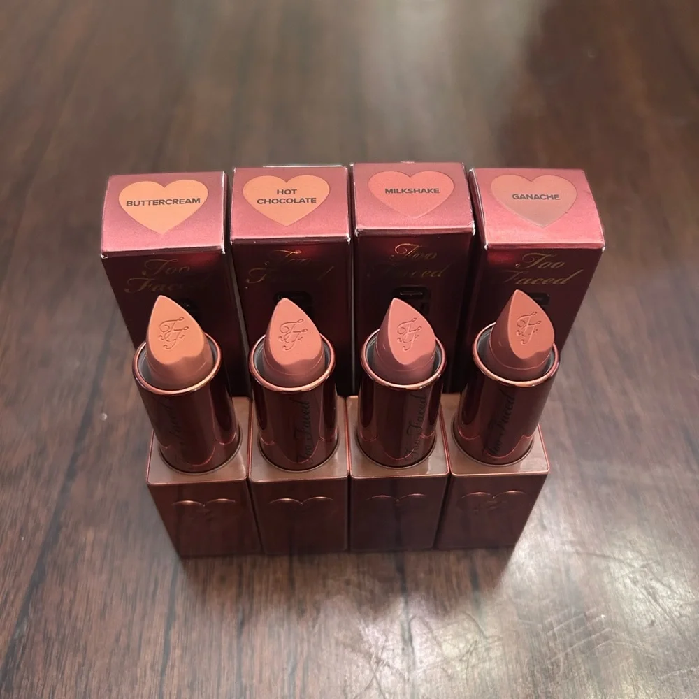 NEW Too Faced cream lipstick set of 4 NIB lipsticks